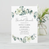 Invitation Brunch de mariage à la verdure de eucalyptus éléga (Debout devant)