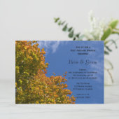 Invitation Brunch de mariage après la cérémonie avec feuilles (Debout devant)