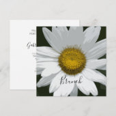 Invitation Brunch de mariage après la cérémonie avec fleur de (Devant / Derrière)