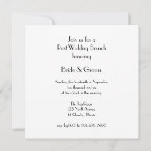 Invitation Brunch de mariage après la cérémonie avec nœud pap (Dos)