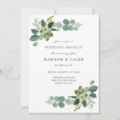 Invitation Brunch de mariage au eucalyptus (Devant)