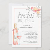Invitation Brunch de mariage au rosé (Devant)
