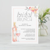 Invitation Brunch de mariage au rosé (Debout devant)
