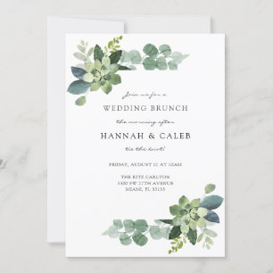 Invitation Brunch de mariage aux eucalyptus