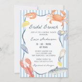 Invitation Brunch de mariage aux fruits de mer aquarelle (Devant)