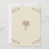 Invitation Brunch de mariage avec écriture manuscrite fantais (Dos)