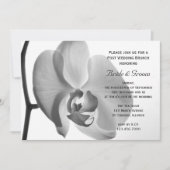 Invitation Brunch de mariage blanc orchidée (Devant)