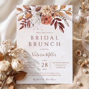 Invitation Brunch de mariage bohème floral automnal