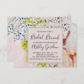 Invitation Brunch de mariage botanique et en terrazzo (Devant / Derrière)