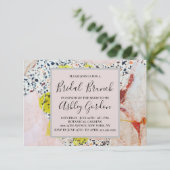 Invitation Brunch de mariage botanique et Terrazzo (Debout devant)