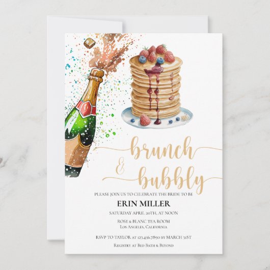 Invitation Brunch de mariage | Crêpe (Devant)