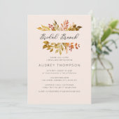 Invitation Brunch de mariage de feuillage d'automne (Debout devant)