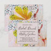 Invitation Brunch de mariage en terrazzo et botanique (Devant / Derrière)