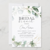 Invitation Brunch de mariage Eucalyptus Verdure Bohème Rustiq (Devant)