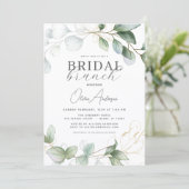 Invitation Brunch de mariage Eucalyptus Verdure Bohème Rustiq (Debout devant)
