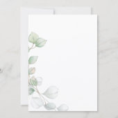 Invitation Brunch de mariage Eucalyptus Verdure Bohème Rustiq (Dos)