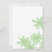 Invitation Brunch de Mariage Fleurs de Marguerites Vert Clair (Dos)