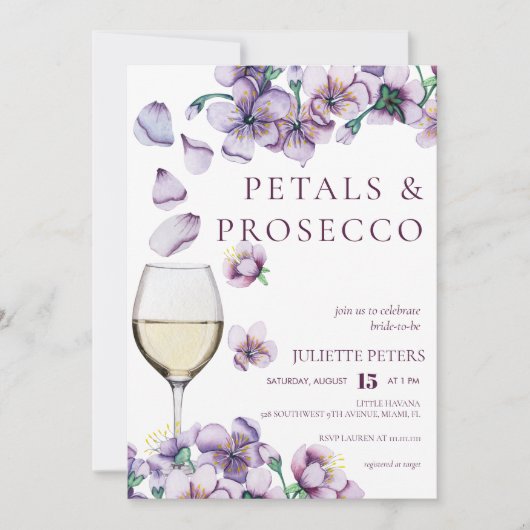 Invitation Brunch de mariage | Floral pastel (Devant)