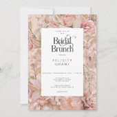 Invitation Brunch de Mariage Romantique Rustique aux Fleurs R (Devant)