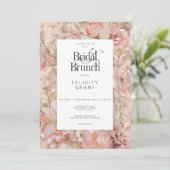 Invitation Brunch de Mariage Romantique Rustique aux Fleurs R (Debout devant)