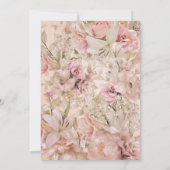 Invitation Brunch de Mariage Romantique Rustique aux Fleurs R (Dos)