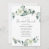 Invitation Brunch de mariage verdure de eucalyptus élégant (Devant)