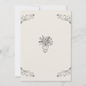 Invitation Brunch de Mariée Écriture Manuscrite Dessinée à la (Dos)