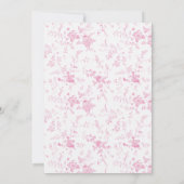 Invitation Brunch de mariée rose toile (Dos)