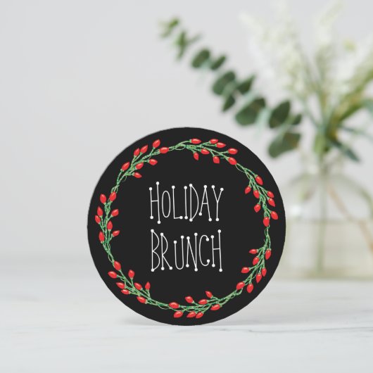 Invitation Brunch de Noël en couronne (Debout devant)