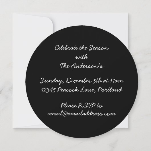 Invitation Brunch de Noël en couronne (Dos)
