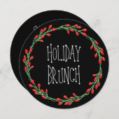 Invitation Brunch de Noël en couronne (Devant / Derrière)