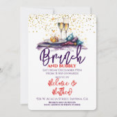 Invitation Brunch de Noël et fête de Bubbly (Devant)