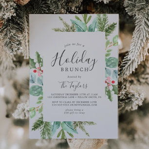 Invitation Brunch de Noël   Gris