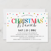 Invitation Brunch de Noël Moderne Festif et Coloré (Devant)