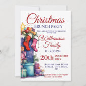 Invitation Brunch de Noël Père Noël Sack (Devant)