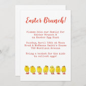 Invitation Brunch de Pâques (Devant / Derrière)