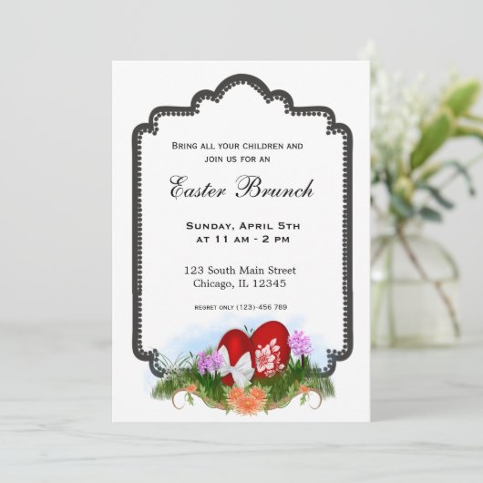 Invitation Brunch de Pâques (Debout devant)
