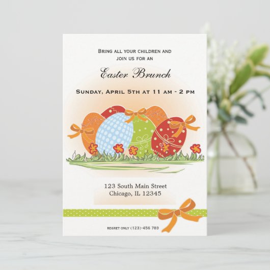 Invitation Brunch de Pâques (Debout devant)