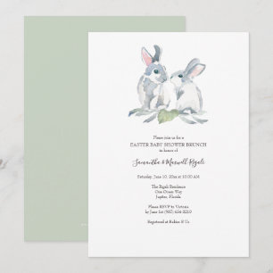 Invitation Brunch de Pâques Baby shower Hommes Neutre