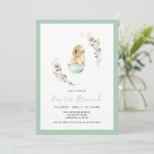 Invitation Brunch de Pâques Cute Bunny (Debout devant)