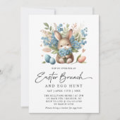 Invitation Brunch de Pâques de printemps de lapin moderne (Devant)