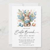 Invitation Brunch de Pâques de printemps de lapin moderne (Devant)