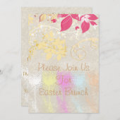 Invitation Brunch de Pâques de tulipe (Devant / Derrière)