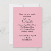 Invitation Brunch de Pâques de tulipes de ressort (Dos)