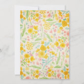 Invitation Brunch de Pâques Ditsy Aquarelle Fleurs de printem (Dos)