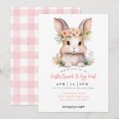 Invitation Brunch de Pâques et chasse aux oeufs (Devant / Derrière)