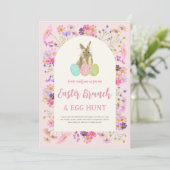 Invitation Brunch de Pâques et chasse aux oeufs (Debout devant)