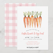 Invitation Brunch de Pâques et chasse aux oeufs (Devant / Derrière)