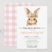 Invitation Brunch de Pâques et chasse aux oeufs (Devant / Derrière)
