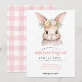 Invitation Brunch de Pâques et chasse aux oeufs (Devant / Derrière)